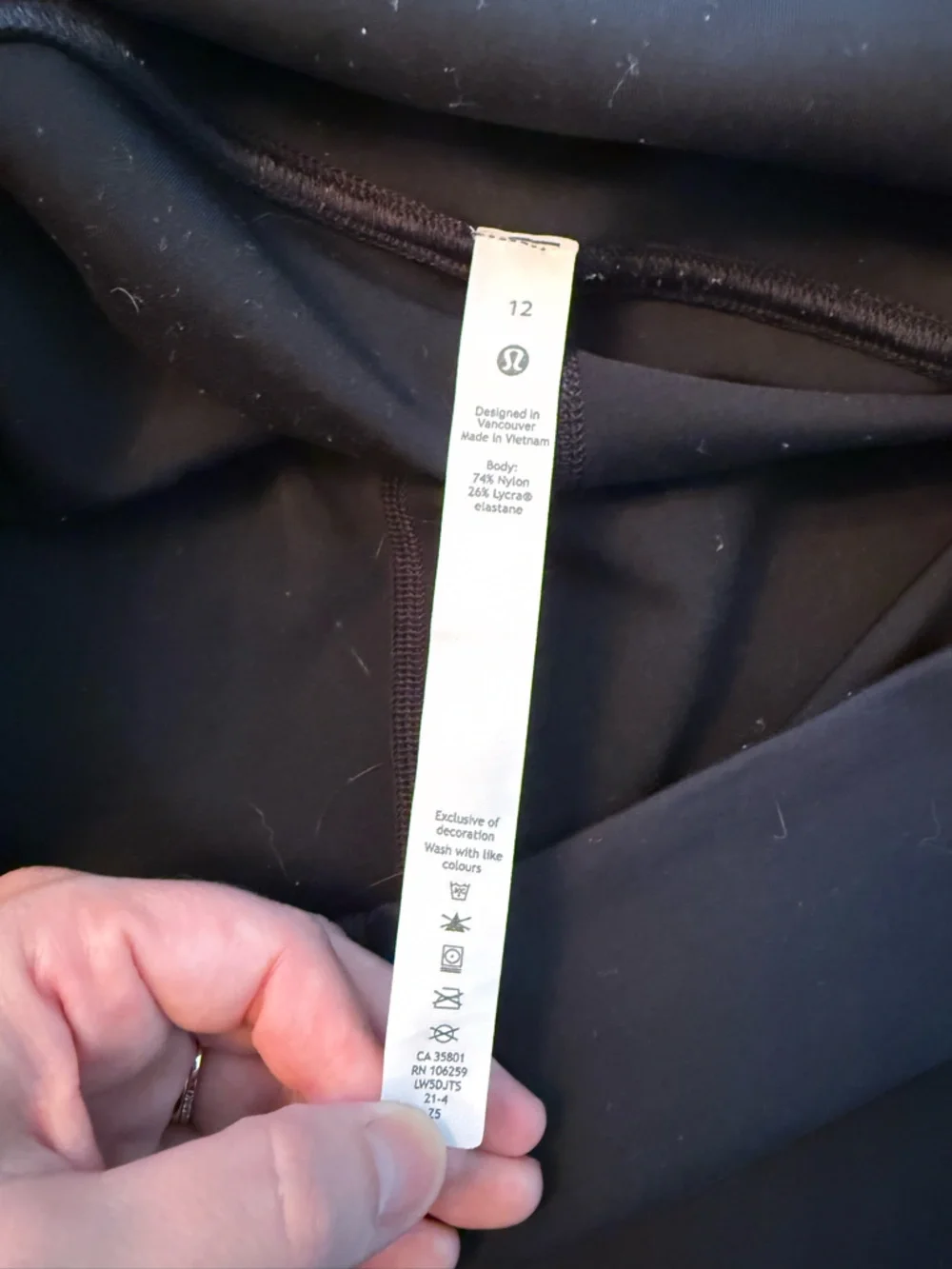 Lululemon Instill High-Rise Tight 25" Black W5DJTS Size 12 - Picture 8 of 9